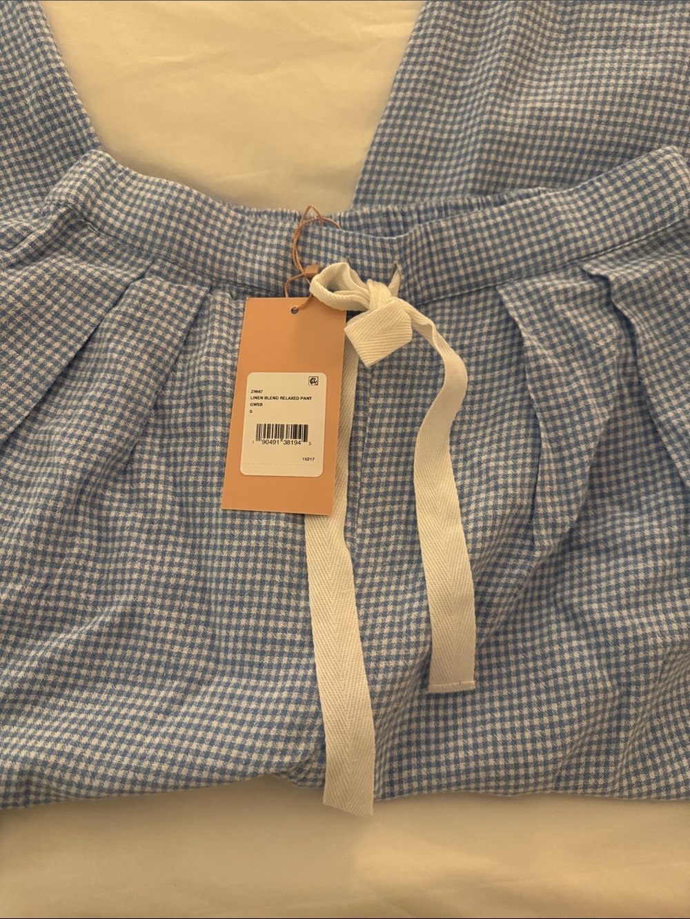 Eberjey Light Blue Gingham pijama set - Picture 4 of 10